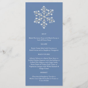 Wintery Crystal Snowflake Menu