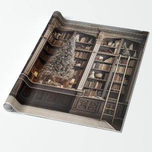 Wintery Elegant Library Wrapping Paper