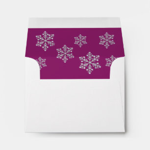 Wintery Magenta RSVP Envelope