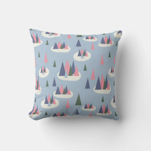 Wintery Midcentury Modern Cushion