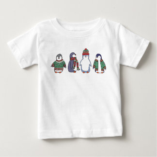 Wintery Penguins Baby Romper Baby T-Shirt