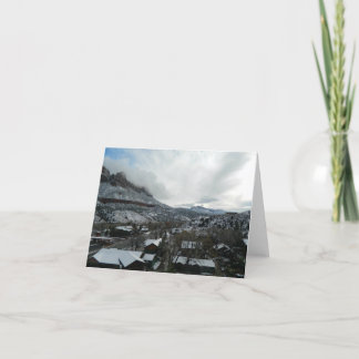 Wintery Town Thank You Card
