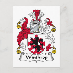 Winthrop Family Crest Postcard