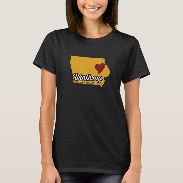 Winthrop IOWA IA USA  Cute Souvenir Merch  US City T-Shirt (Front)