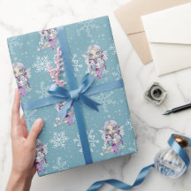 Wintry Dragonling Wrapping Paper