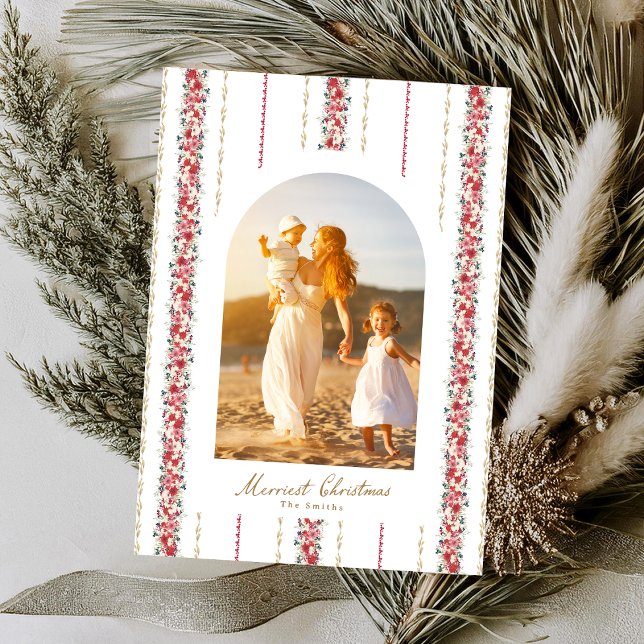 wintry floral christmas happy wishes holiday card (Creator Uploaded)