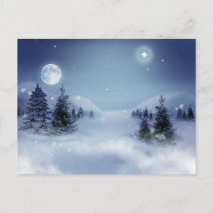 Wintry hilltop postcard