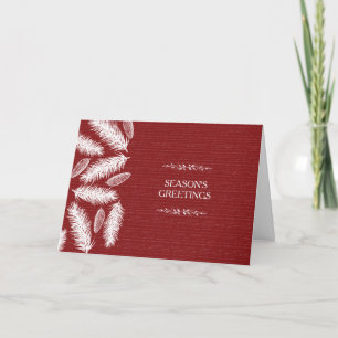 Wintry Red Pinecone Christmas Holiday Corporate
