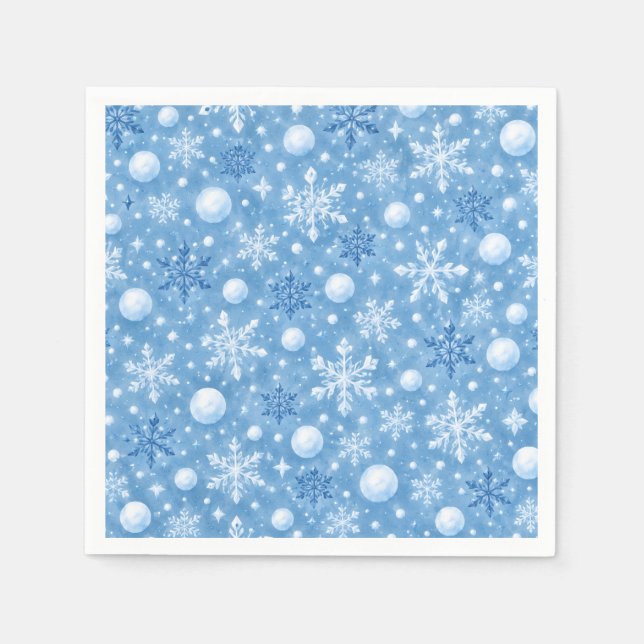 Wintry Snow Napkin (Front)