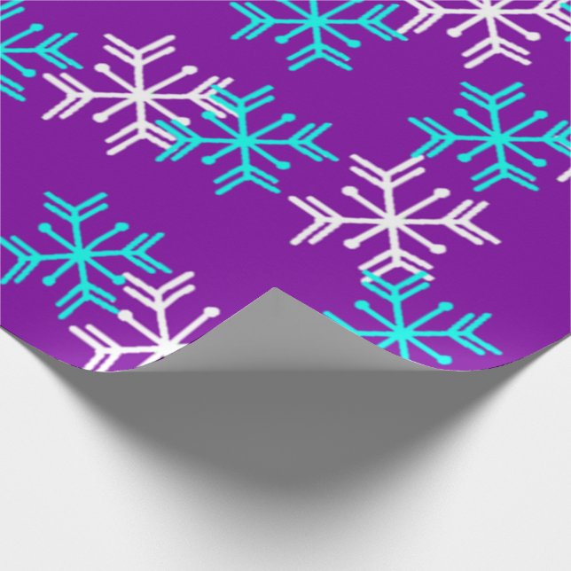 Wintry Snowflakes Wrapping Paper (Corner)