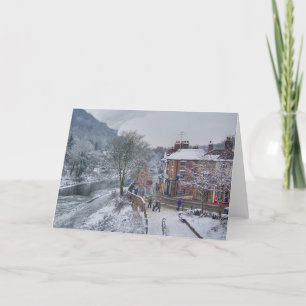 Wintry Street Scene Holiday Card