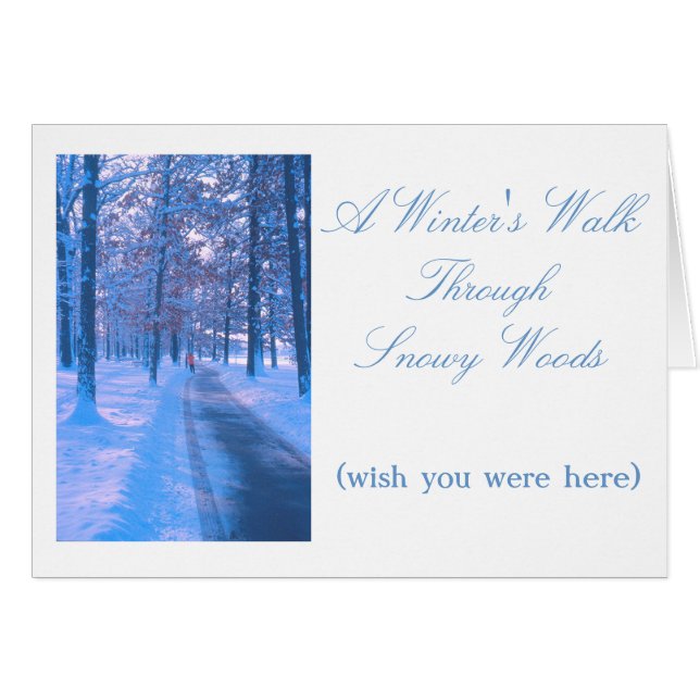 "WINTRY WALK IN SNOWY WOODS" (Front Horizontal)