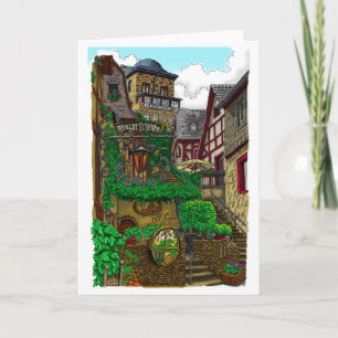 Winzerschenke - Colour - Greeting Card