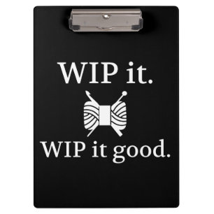 WIP It Good • Knit Crochet {Dark} Clipboard