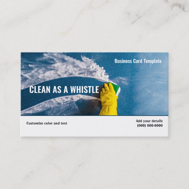 Wipe it Clean House Cleaning Business Card (Front)