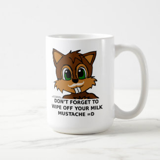 Wipe off your milk moustache coffee mug