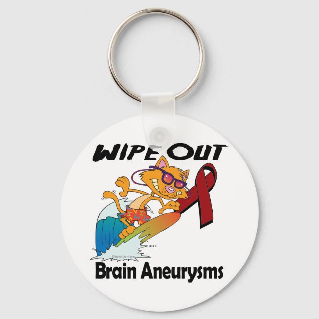 Wipe Out Brain Aneurysms Key Ring (Front)