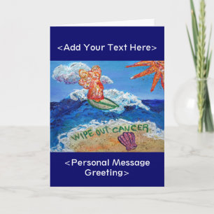 Wipe Out Cancer Angel Greeting Card (Customised)