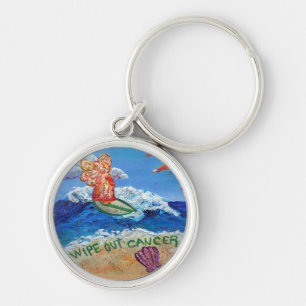 Wipe Out Cancer Angel Keychain