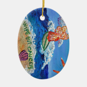 Wipe Out Cancer Angel Ornament Customised