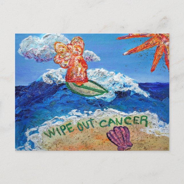 Wipe Out Cancer Angel Postcard (Front)