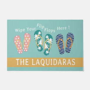 Wipe Your Flip Flops Here, Beach Decor Mat