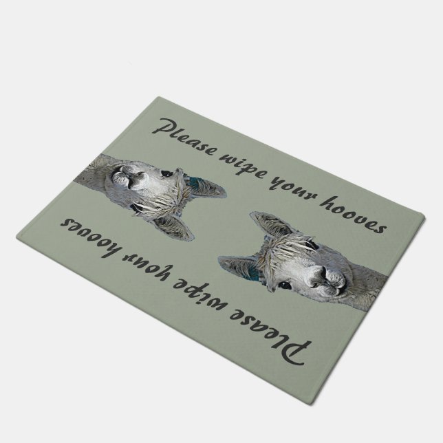 Wipe Your Hooves - Alpaca Doormat (Angled)