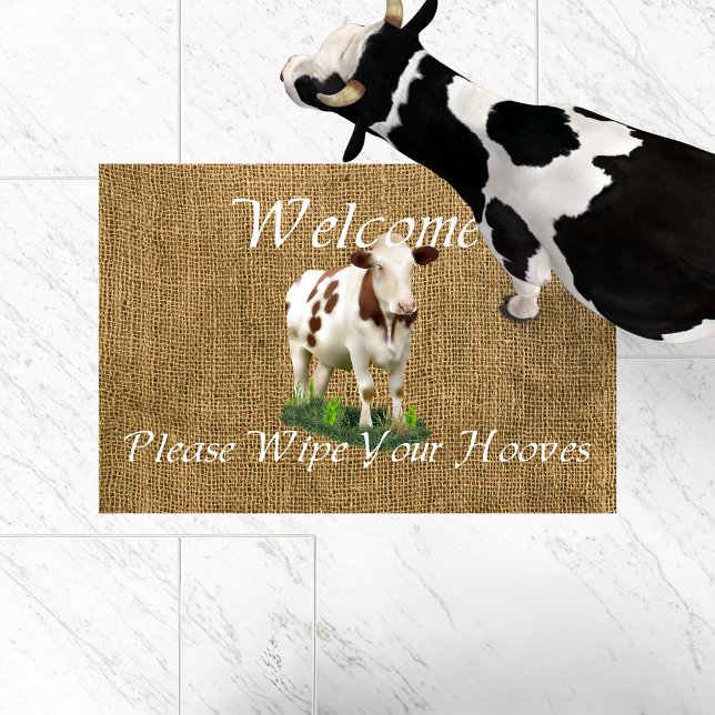 Wipe Your Hooves Cow Doormat (Creator Uploaded)
