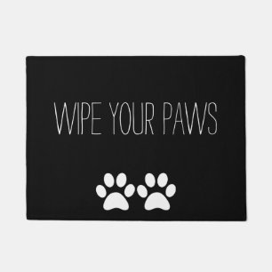 Wipe Your Paws - Black/White Doormat