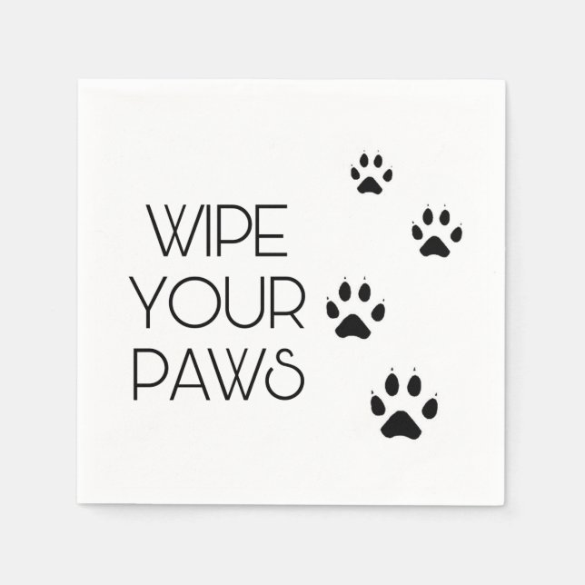 Wipe Your PAWS Napkin (Front)