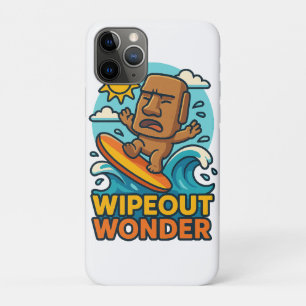 Wipeout Moai Chibi Surf Fail iPhone 11 Pro Case