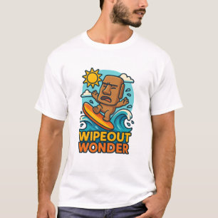 Wipeout Moai Chibi Surf Fail T-Shirt