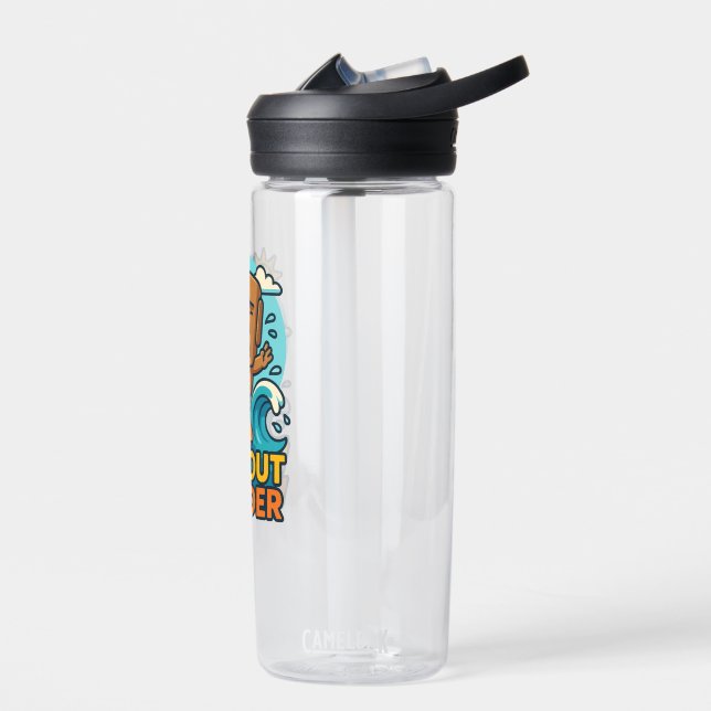 Wipeout Moai Chibi Surf Fail Water Bottle (Left)