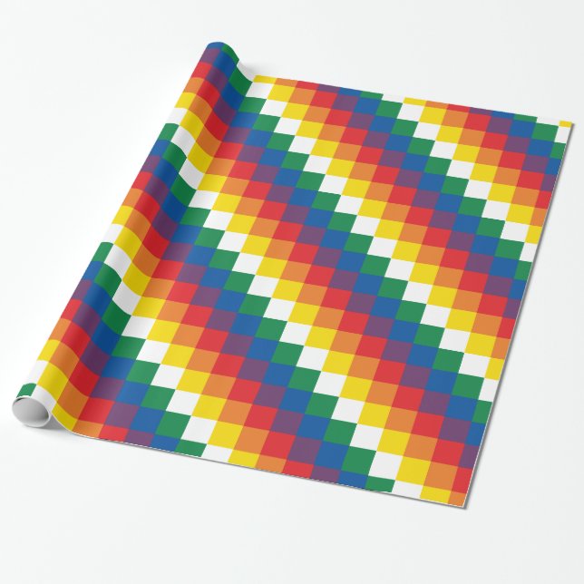 Wiphala Wrapping Paper (Unrolled)