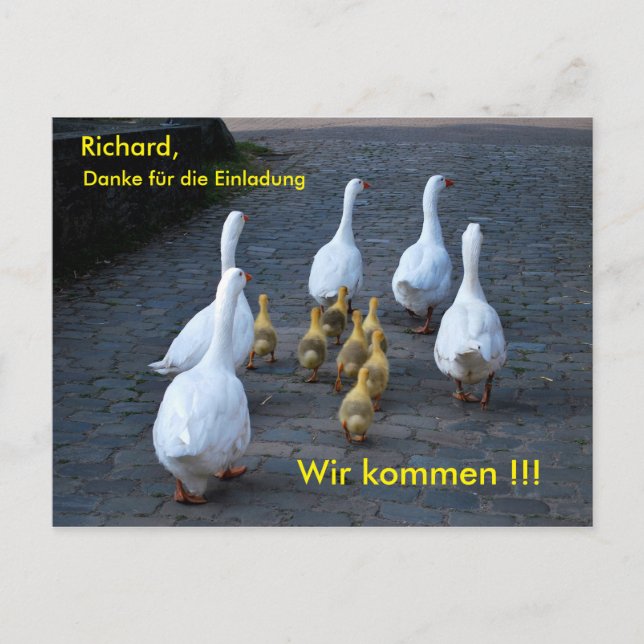 Wir kommen postcard (Front)