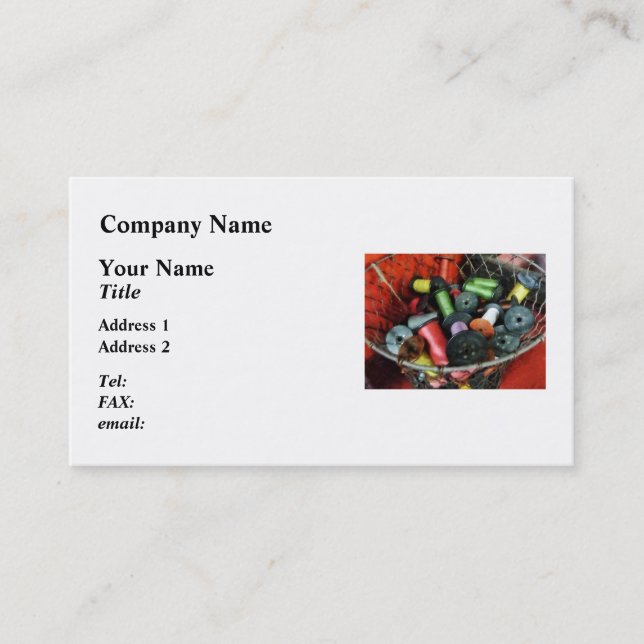 Wire Basket With Thread Business Card (Front)