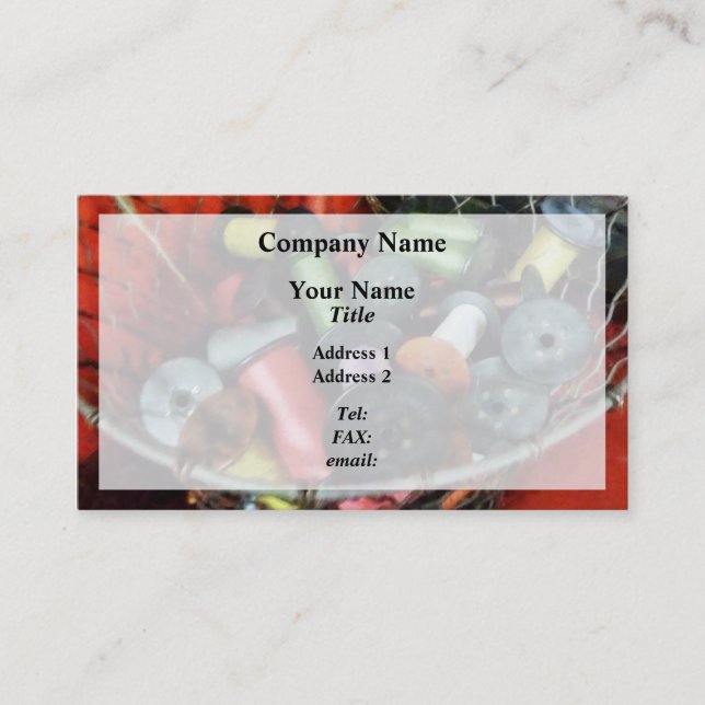 Wire Basket With Thread Business Card (Front)