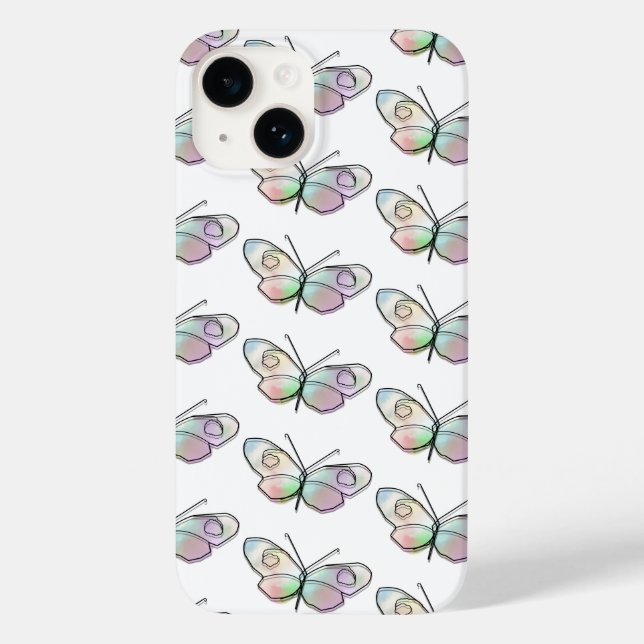 Wire Butterfly Drawing Pattern Case-Mate iPhone Case (Back)
