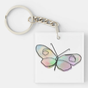 Wire Butterfly Key Ring