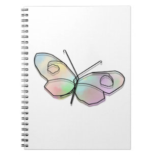 Wire Butterfly Round Notebook