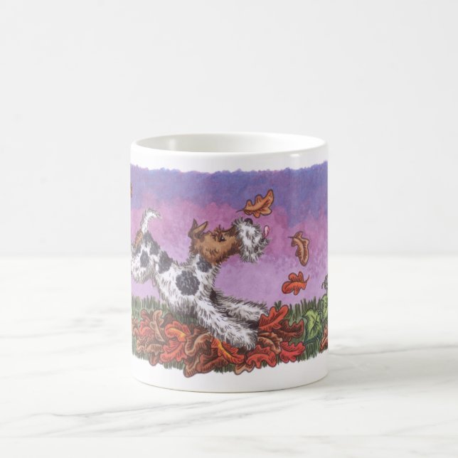 Wire Fox Autumn 11oz white mug (Center)