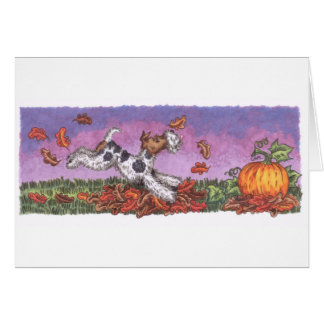 Wire Fox Autumn card with white envelope