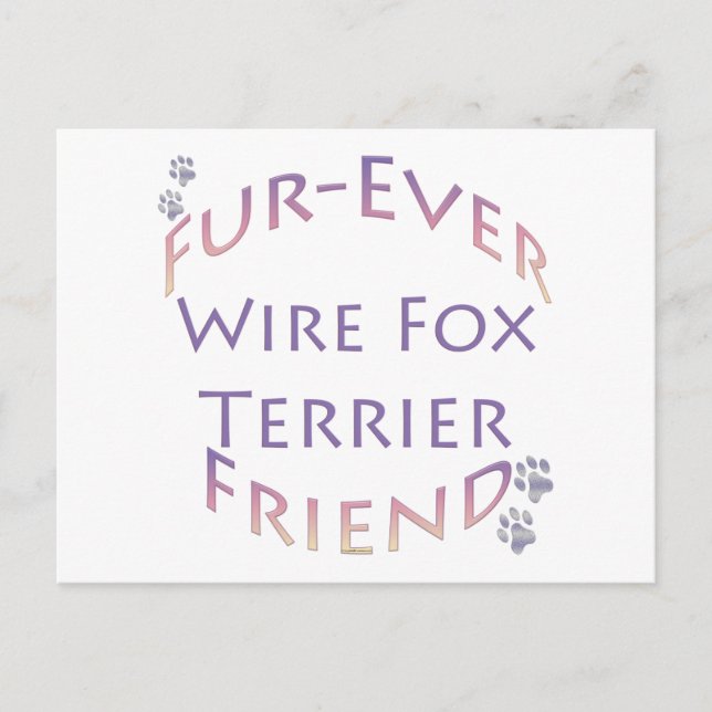 Wire Fox Furever Friend Postcard (Front)
