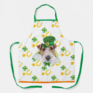 Wire Fox Holiday Home Decor St Patrick's Day Dog Apron
