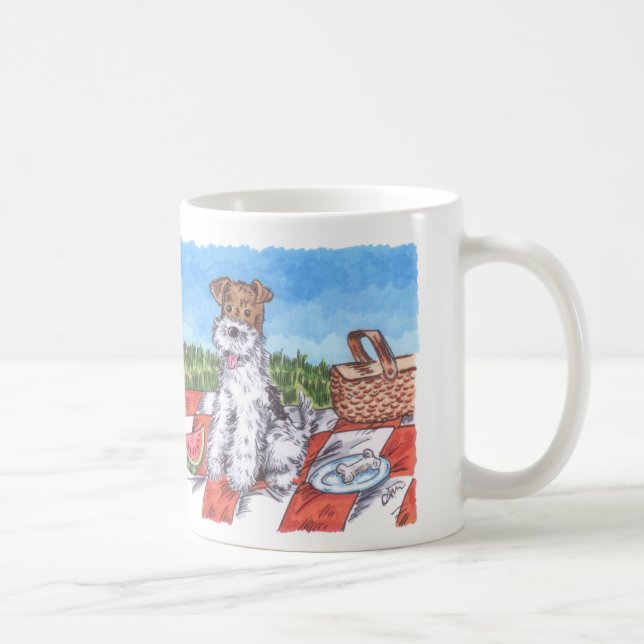 Wire Fox Summer 11oz White Mug (Right)
