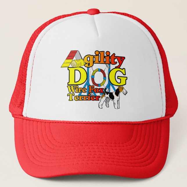 Wire_Fox_Terrier_Agility_ Trucker Hat (Front)
