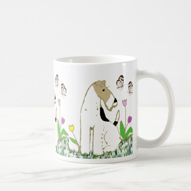 Wire Fox Terrier and Butterflies Coffee Mug (Right)