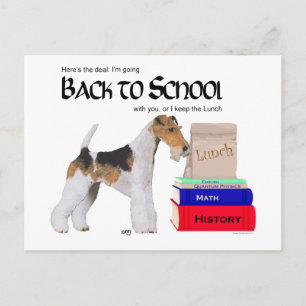 Wire Fox Terrier Back to School Postcard