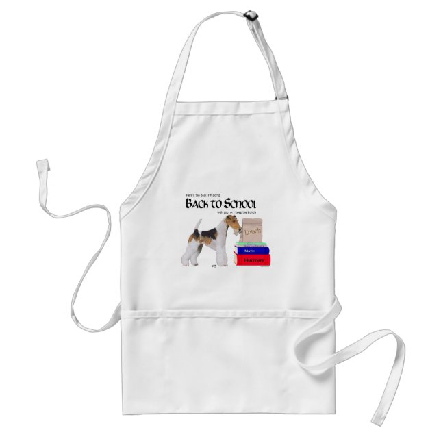 Wire Fox Terrier Back to School Standard Apron (Front)