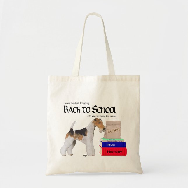 Wire Fox Terrier Back to School Tote Bag (Front)